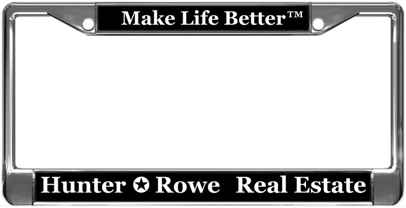 Hunter Rowe Chrome license plate frame _ New Style